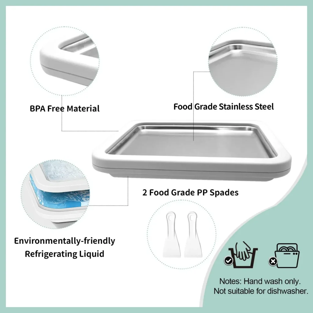 Multifunctional Rolled Ice Cream Maker Cold Sweet Fried Pan Diy Household – product image 4