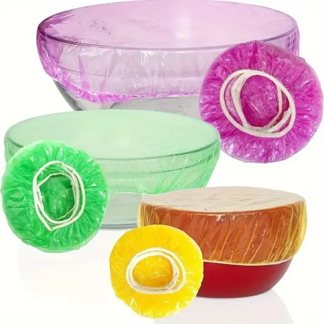 30/ Colorful Elastic Food Storage Covers Reusable Fitted Bowl Great 60