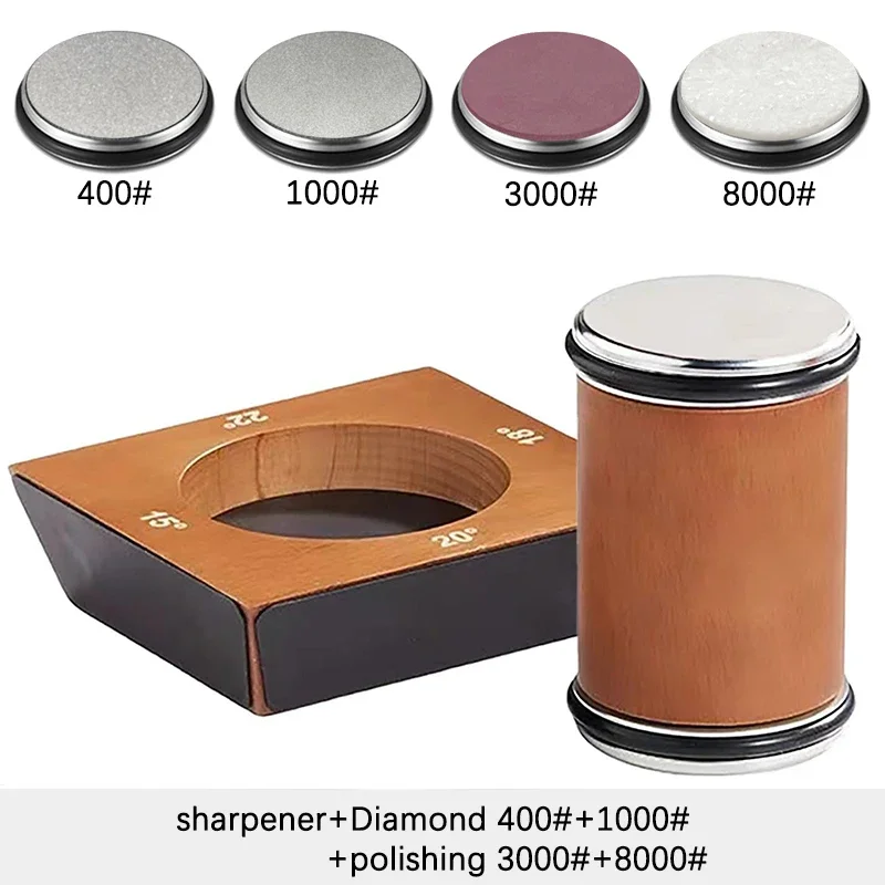 Wooden【4 Angle】Rolling Knife Sharpener Kit Straight Edge Roller Sharpening with – product image 26