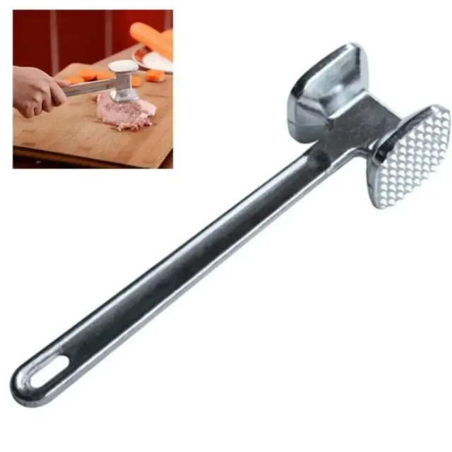 Zinc Alloy Meat Tenderizer Hammer Mallet Tool Pounding Beef Steak - 1 Pack