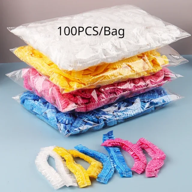 Disposable Shower Cap Covers Sauna Accessories Transparent Waterproof Hair Caps