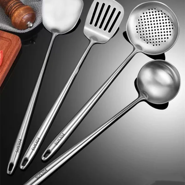 304 Stainless Steel Wok Spatula Metal Kitchen Accessories Slotted Turner Rice