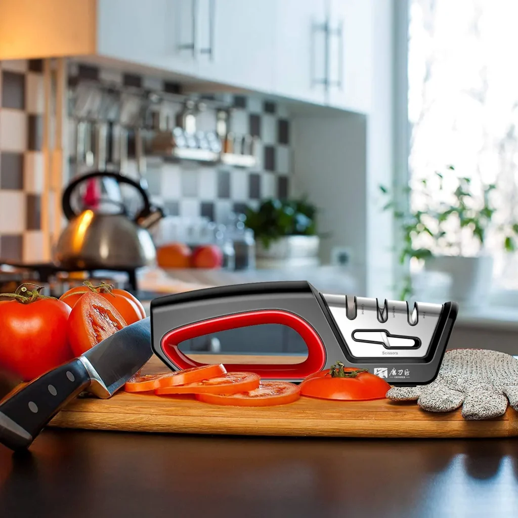 Four One Kitchen Sharpener Restores Serrated Blade Knives and Scissors – product image 6