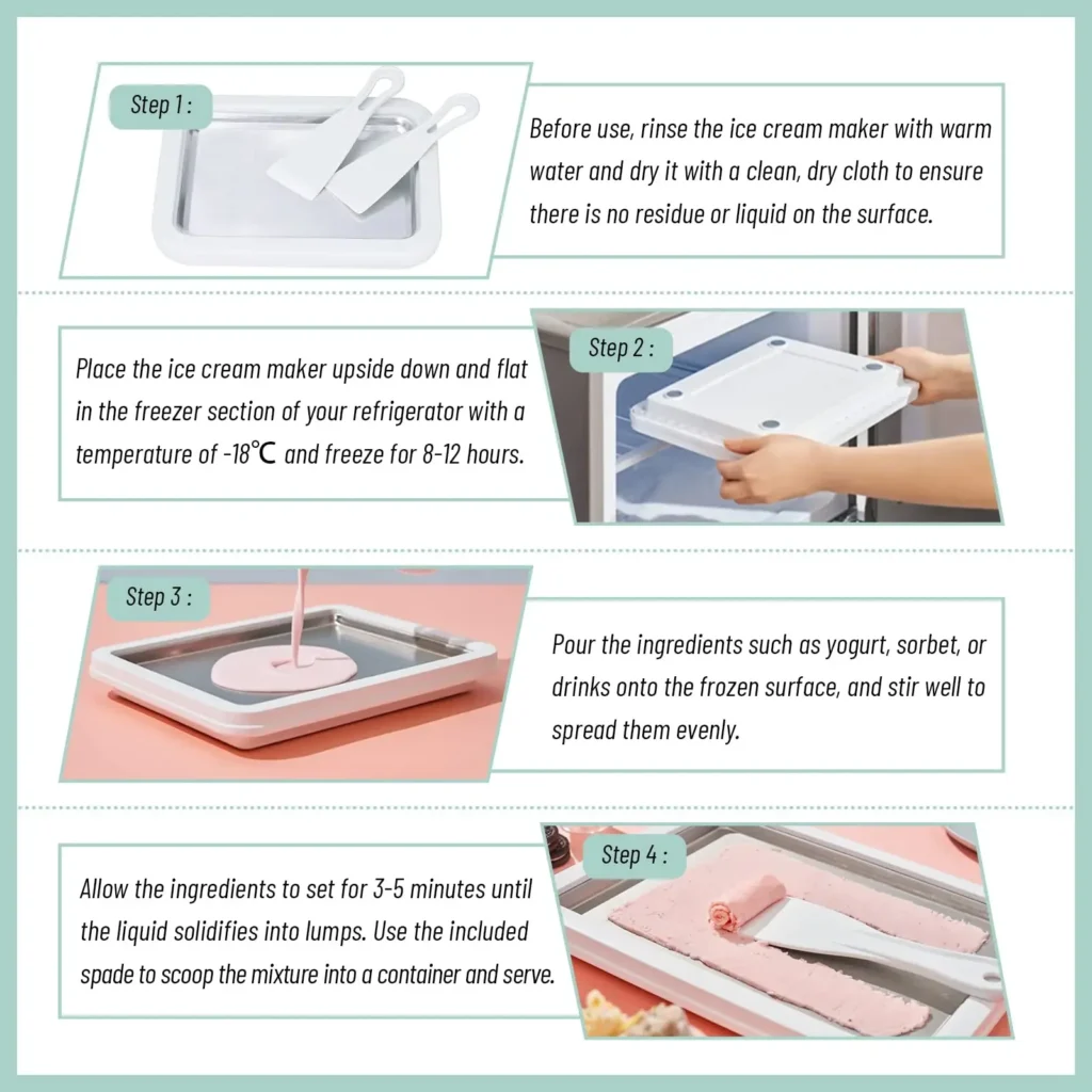 Multifunctional Rolled Ice Cream Maker Cold Sweet Fried Pan Diy Household – product image 5
