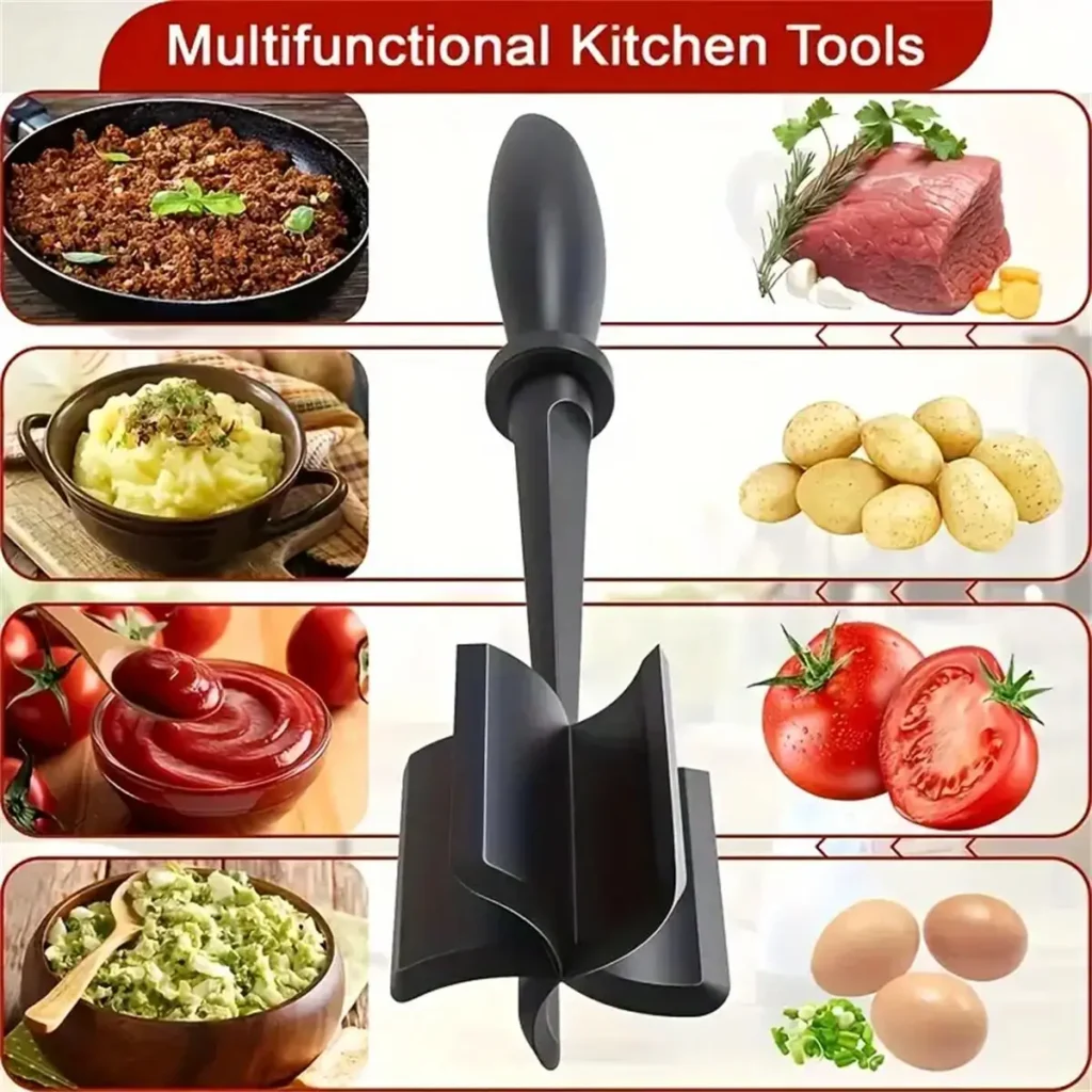 Meat Chopper Shredder Heat Resistant Suitable Hamburger Ground Beef Smasher – product image 3