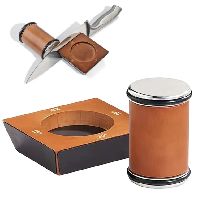 Wooden【4 Angle】Rolling Knife Sharpener 15/18/20/22° Roller Sharpeners