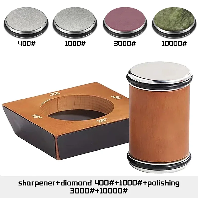 Wooden【4 Angle】Rolling Knife Sharpener Kit Straight Edge Roller Sharpening with – product image 27