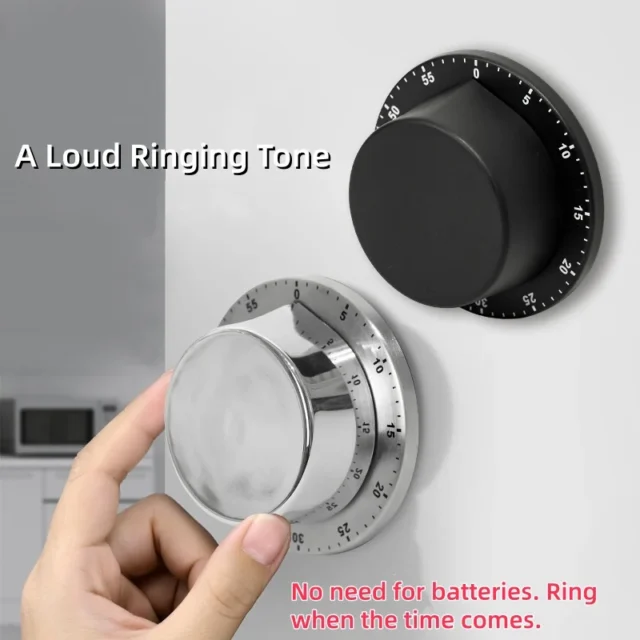 Kitchen Timer Abs Steel Cooking Waterproof Countdown Magnetic Required