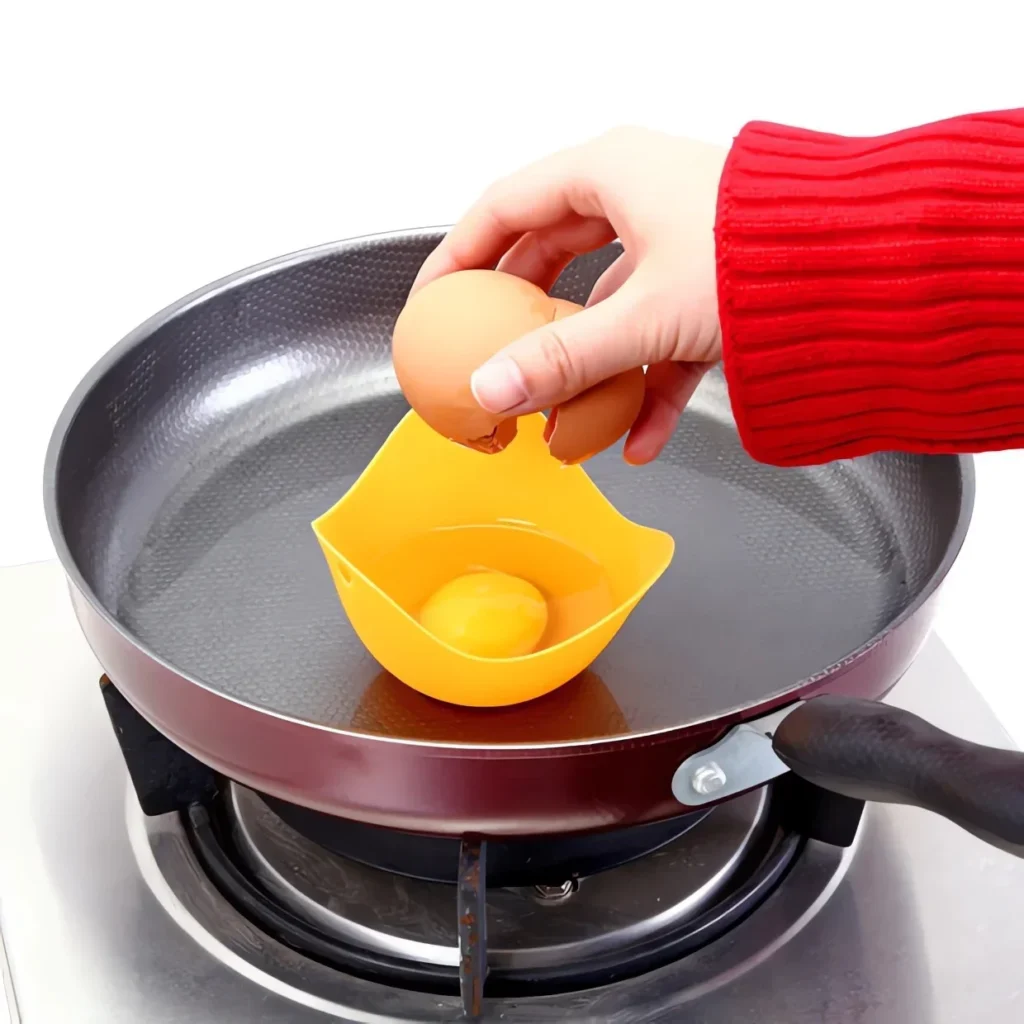 Set Flexibe Silicone Egg Poacher Cook Poach Pods Kitchen Tool Baking - 4 Pack – product image 2