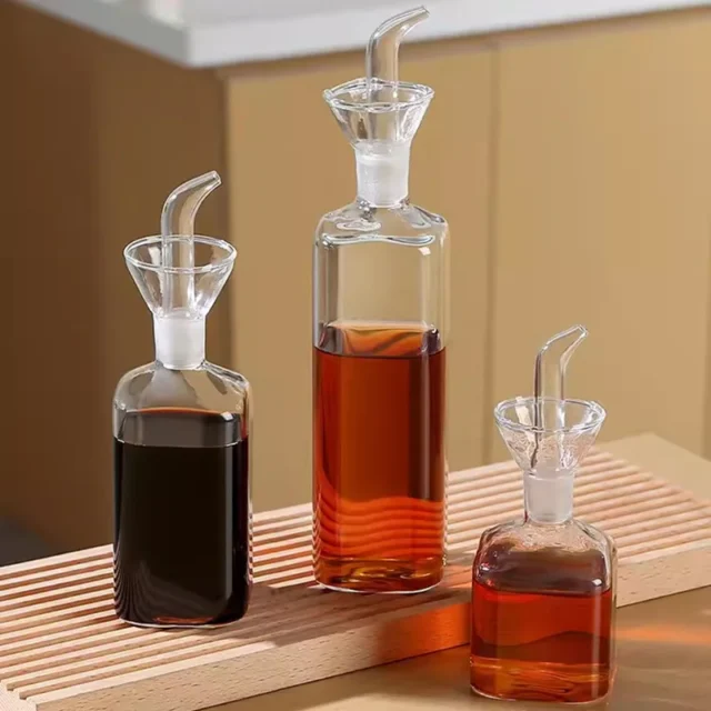 High Borosilicate Glass Oil Pot Household Leak Proof Vinegar Pots Kitchen