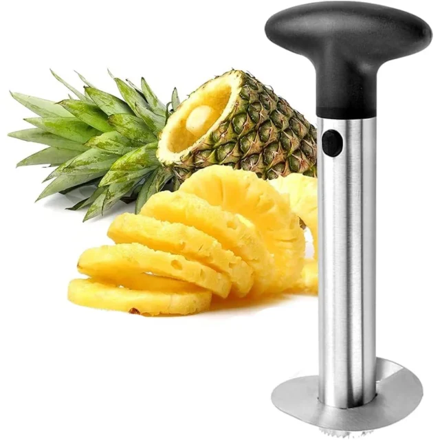 Pineapple Knife Cutter Stainless Steel Fruit Peeler Covered with Slicing Knives