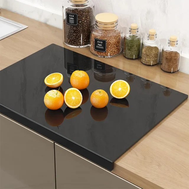 Lmetjma Acrylic Cutting Board Lip Non Slip for Countertop Protector